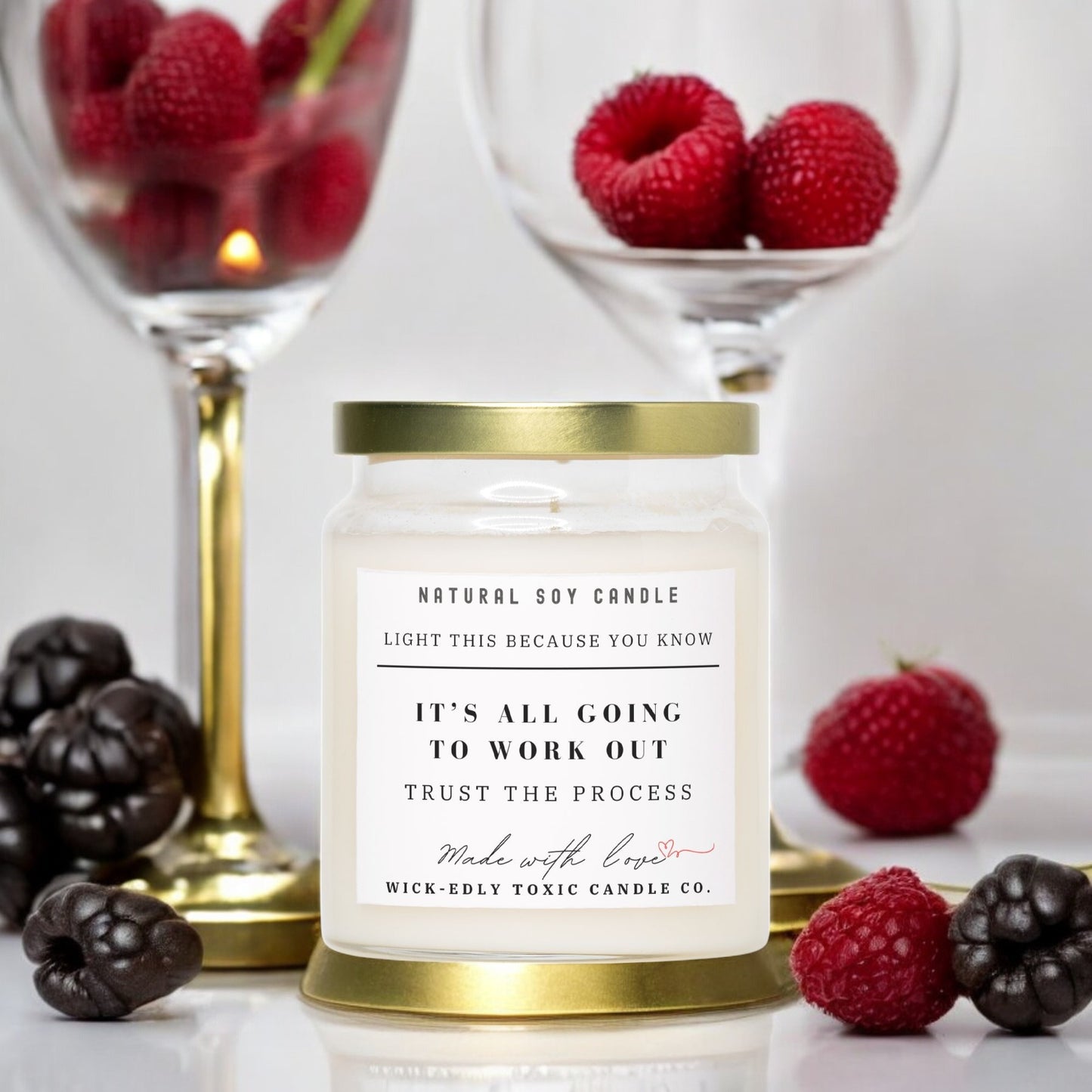 IT'S ALL GOING TO WORK OUT | TRIPLE SCENTED SOY WAX CANDLE- 9oz