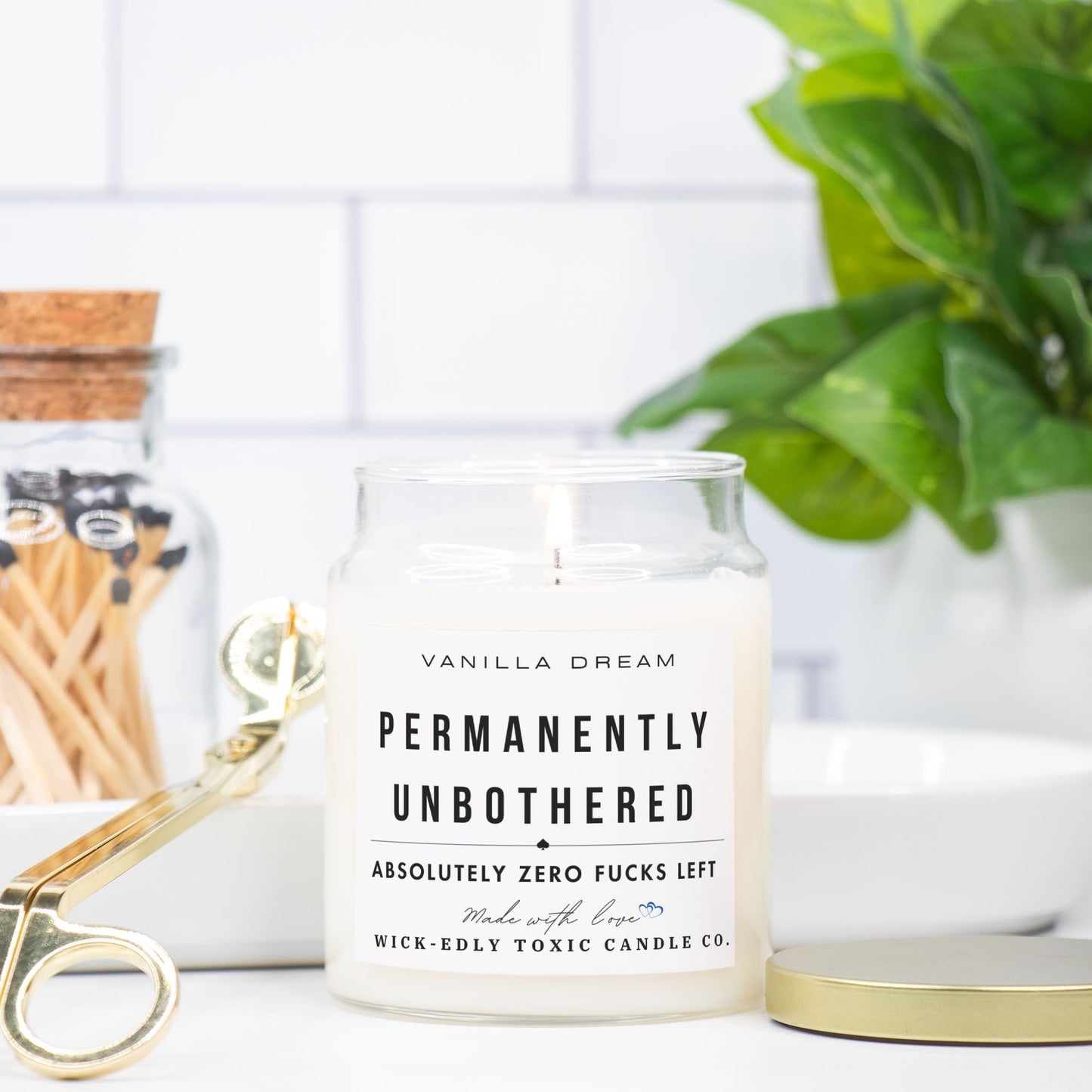 PERMANENTLY UNBOTHERED SOY WAX CANDLE